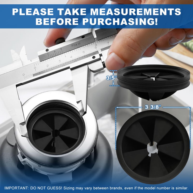 CLEESINK Garbage Disposal Splash Guard Collar Sink Baffle, Food Waste Disposer Parts Accessories, 3-3/8 Inch Multi-Function Drain Plugs for Garbagal Disposals by CLEESINK - Image 2